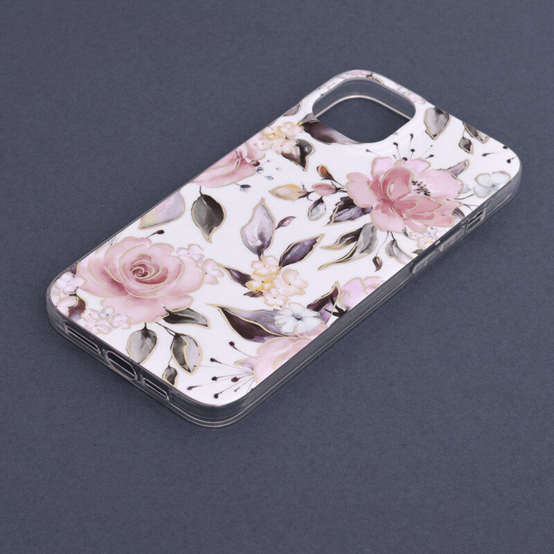 Husa iPhone 14 Plus Techsuit Marble, Chloe White