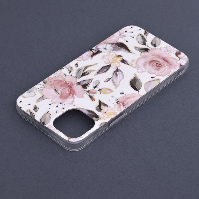 Husa iPhone 14 Plus Techsuit Marble, Chloe White