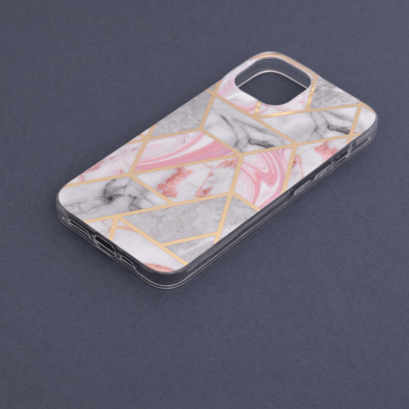 Husa iPhone 14 Techsuit Marble, roz