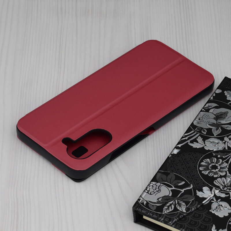 Husa Realme C33 Eco Leather View flip tip carte, rosu