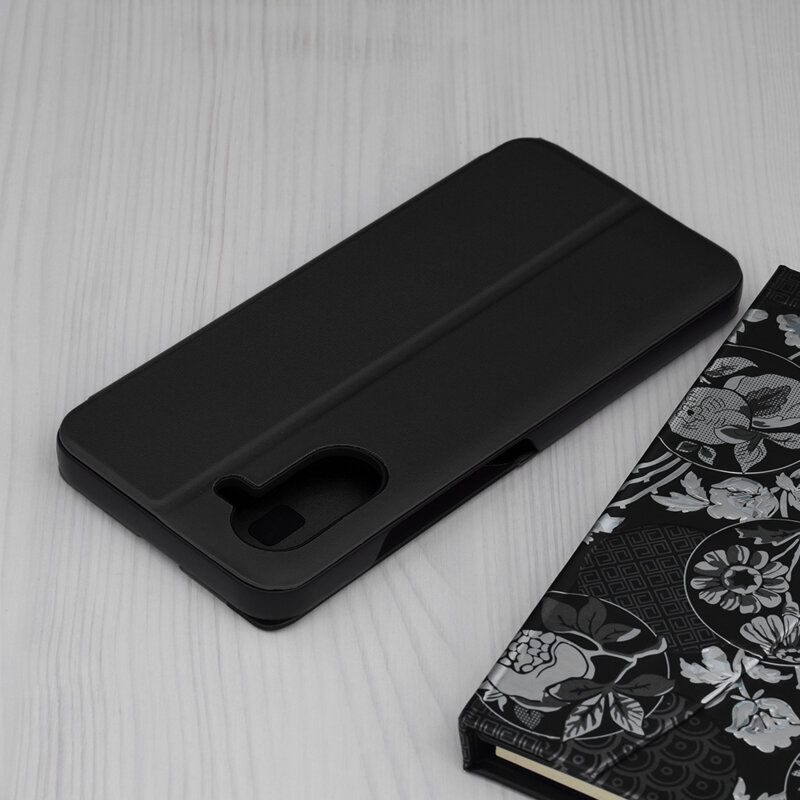 Husa Realme C33 Eco Leather View flip tip carte, negru