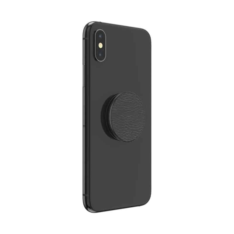 Popsockets original, suport cu functii multiple, Black Vegan Leather