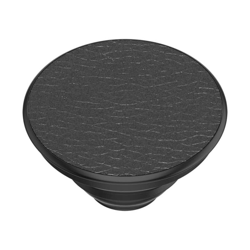 Popsockets original, suport cu functii multiple, Black Vegan Leather