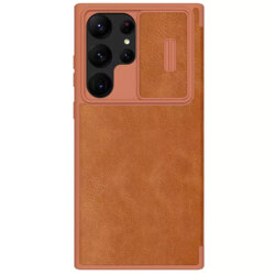 Husa Samsung Galaxy S23 Ultra Nillkin QIN Pro Leather, maro