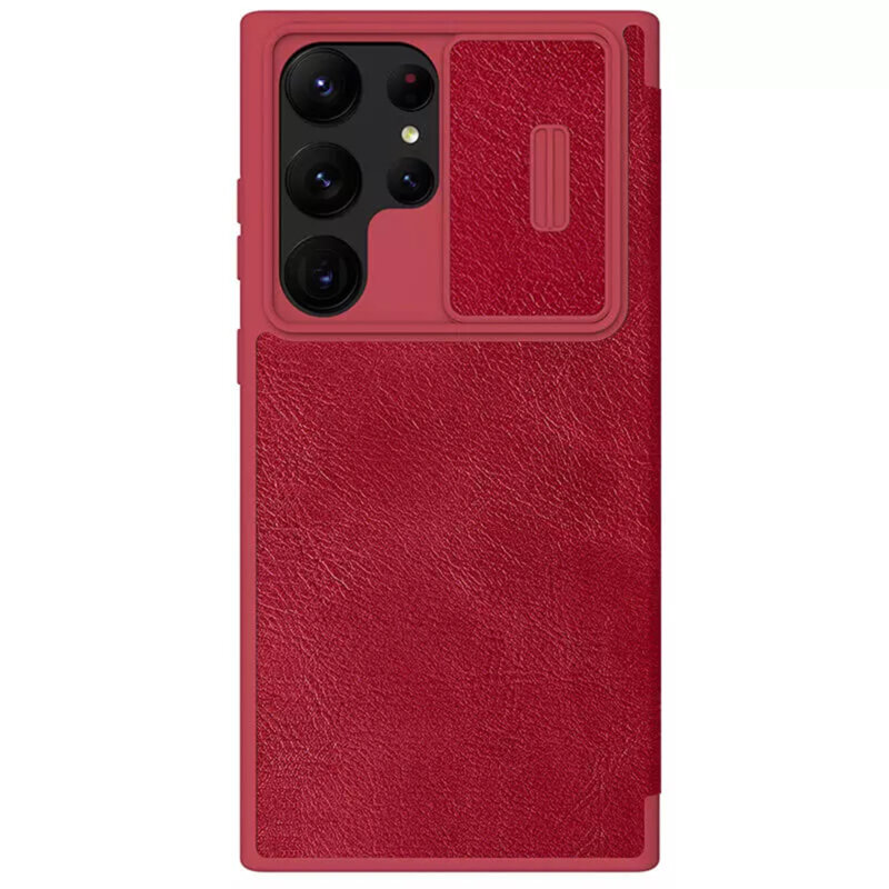Husa Samsung Galaxy S23 Ultra Nillkin QIN Pro Leather, rosu