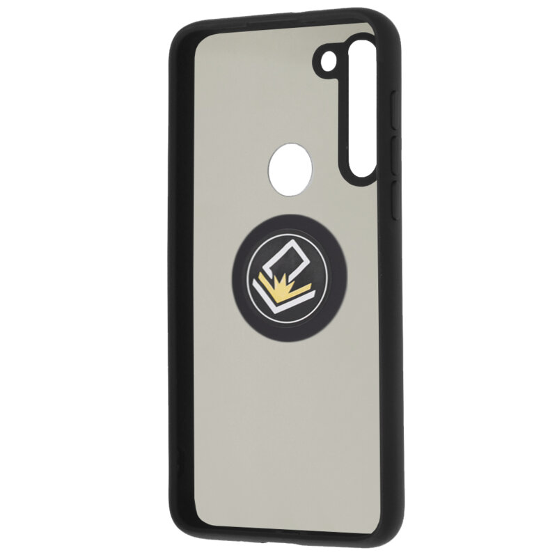 Husa Motorola Moto G8 Power Lite Techsuit Glinth cu inel suport stand magnetic, negru