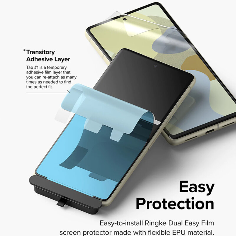 [Pachet 2x] Folie Google Pixel 7 Ringke Dual Easy Film Full Coverage, transparenta