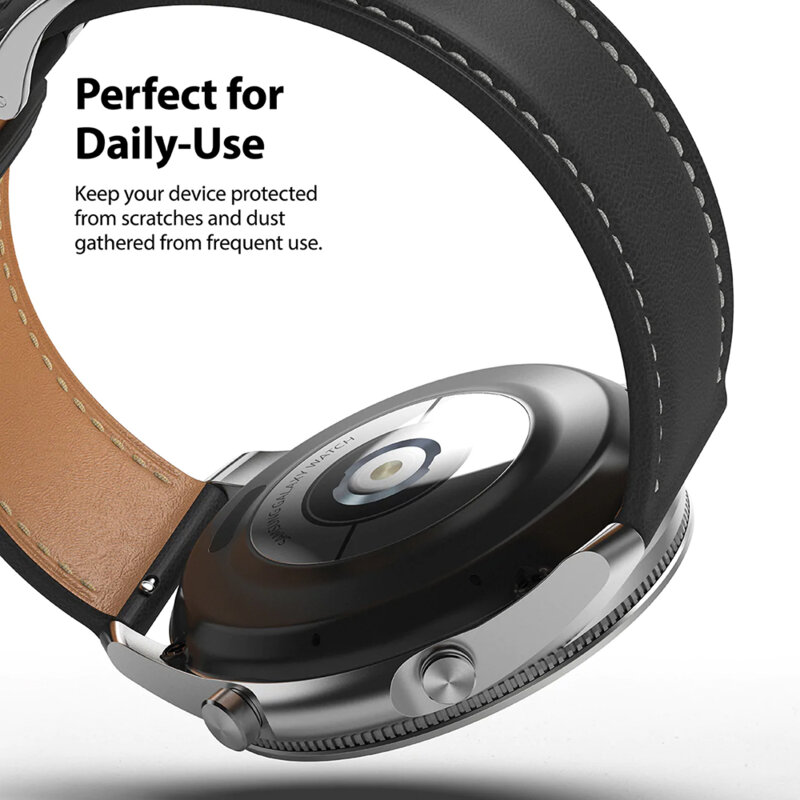 Rama Samsung Galaxy Watch 3 45mm Ringke Bezel Styling, Stainless Silver / White