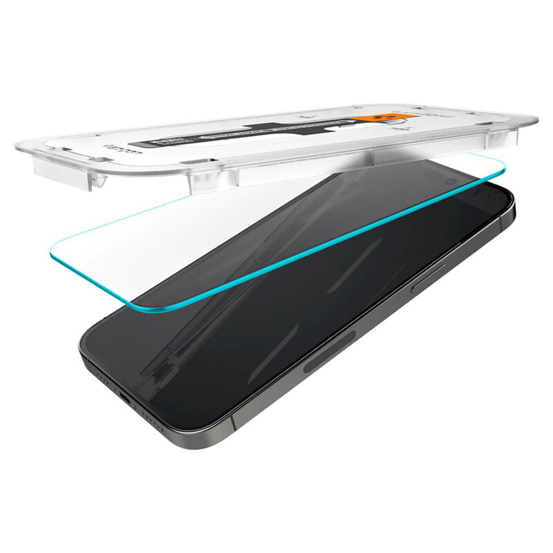 [Pachet 2x] Folie iPhone 14 Pro Spigen Glas.tR EZ Fit, clear