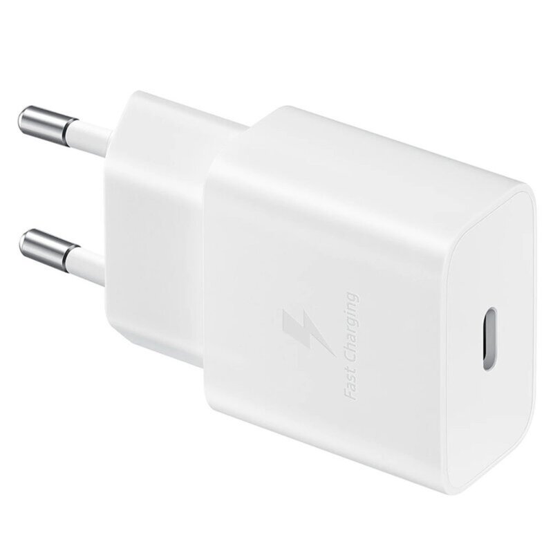 Incarcator Samsung tip C + cablu Type-C 15W, alb, EP-T1510XWEGEU, blister
