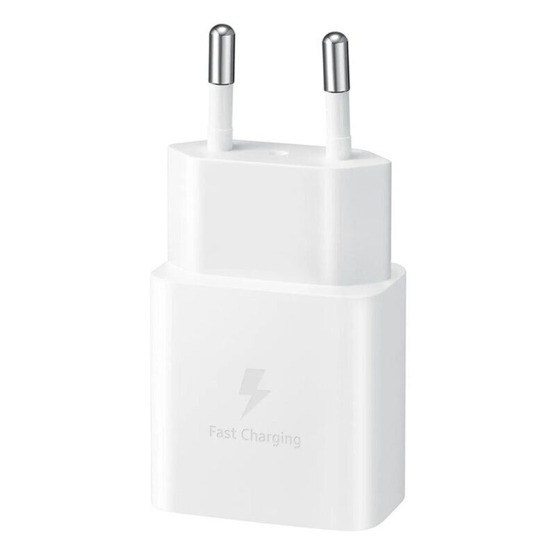 Incarcator Samsung tip C + cablu Type-C 15W, alb, EP-T1510XWEGEU, blister