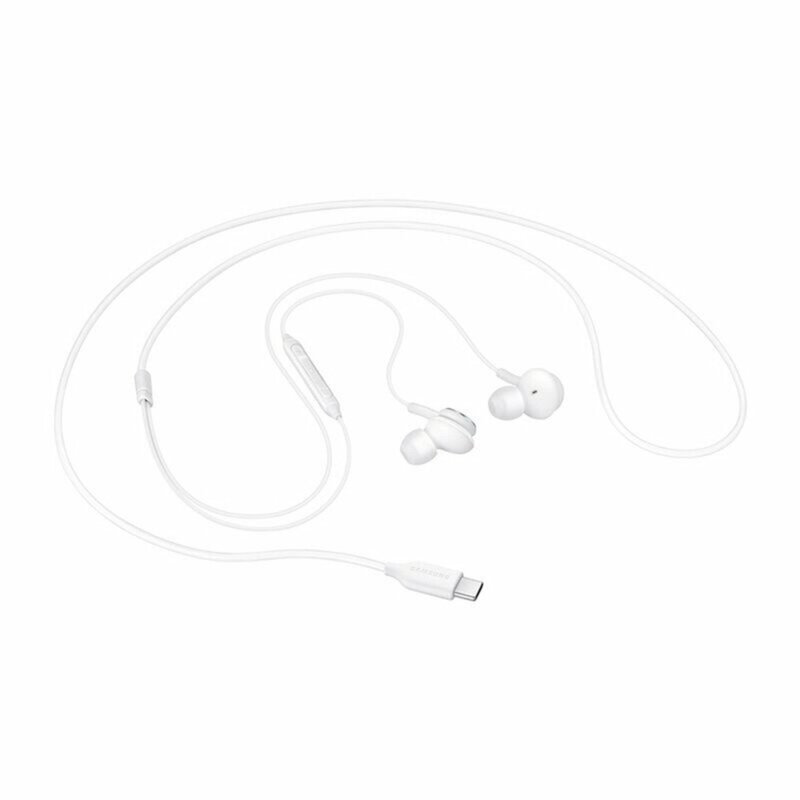 Casti in-ear originale Samsung AKG, Type-C, microfon, alb, EO-IC100BWEGEU, blister