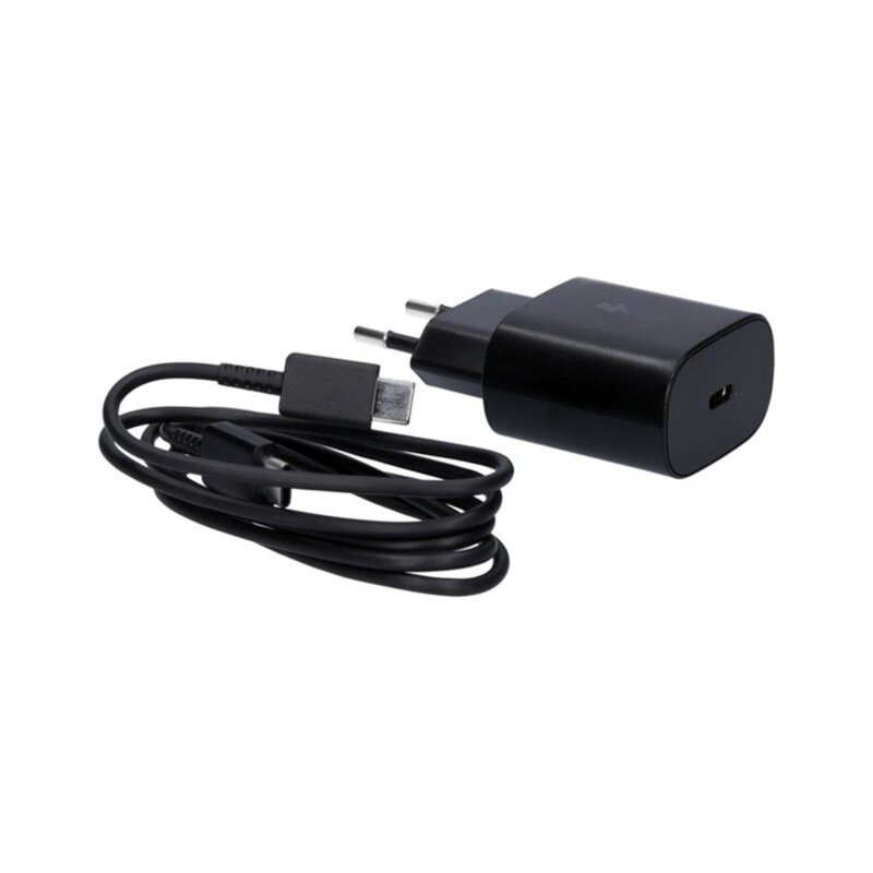 Incarcator priza original Samsung + cablu Type-C, negru, EP-TA800XBEGWW, blister