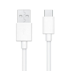 Cablu Oppo 3A Quick Charging USB la Type-C, 1m, alb, bulk
