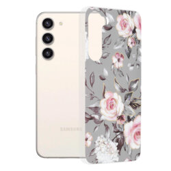 Husa Samsung Galaxy S23 Plus Techsuit Marble, Bloom of Ruth Gray