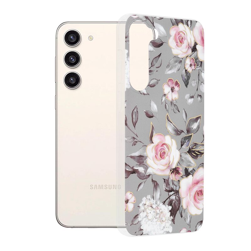 Husa Samsung Galaxy S23 Plus Techsuit Marble, Bloom of Ruth Gray