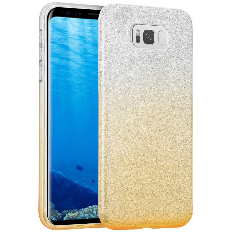 Husa Samsung Galaxy S8+, Galaxy S8 Plus Gradient Color TPU Sclipici - Auriu