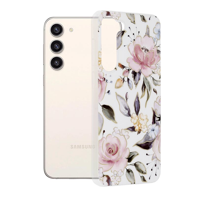 Husa Samsung Galaxy S23 Plus Techsuit Marble, Chloe White