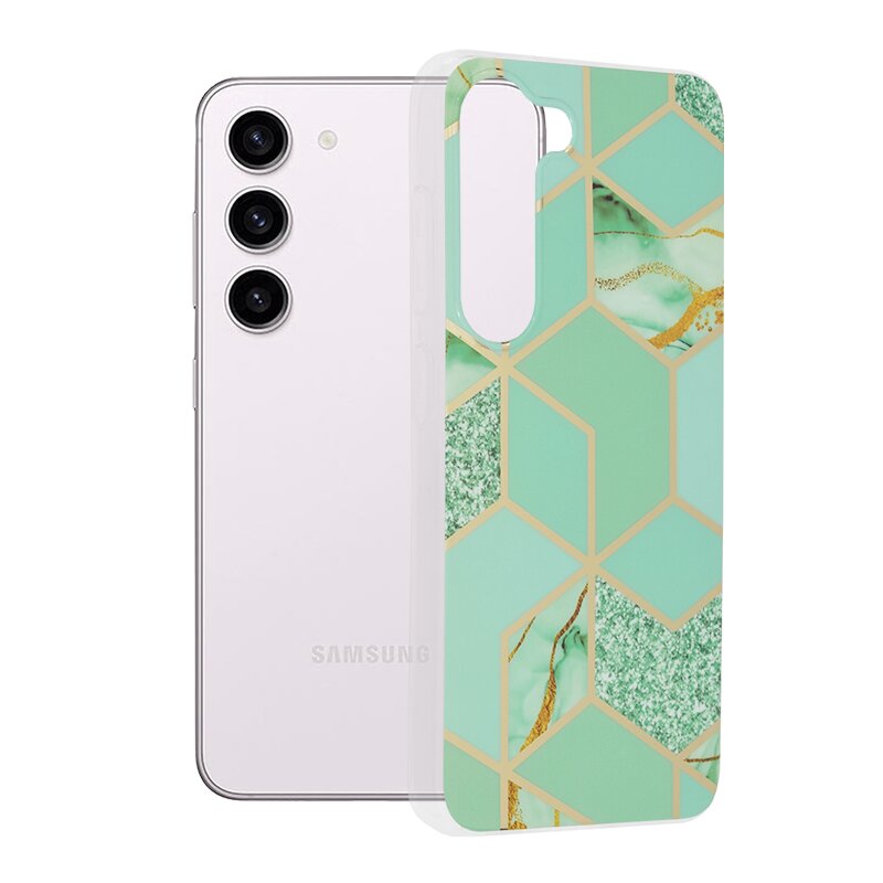 Husa Samsung Galaxy S23 Techsuit Marble, verde