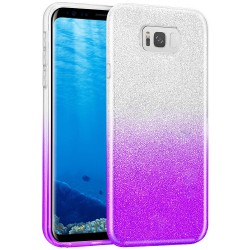 Husa Samsung Galaxy S8 Gradient Color TPU Sclipici - Mov