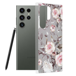 Husa Samsung Galaxy S23 Ultra Techsuit Marble, Bloom of Ruth Gray