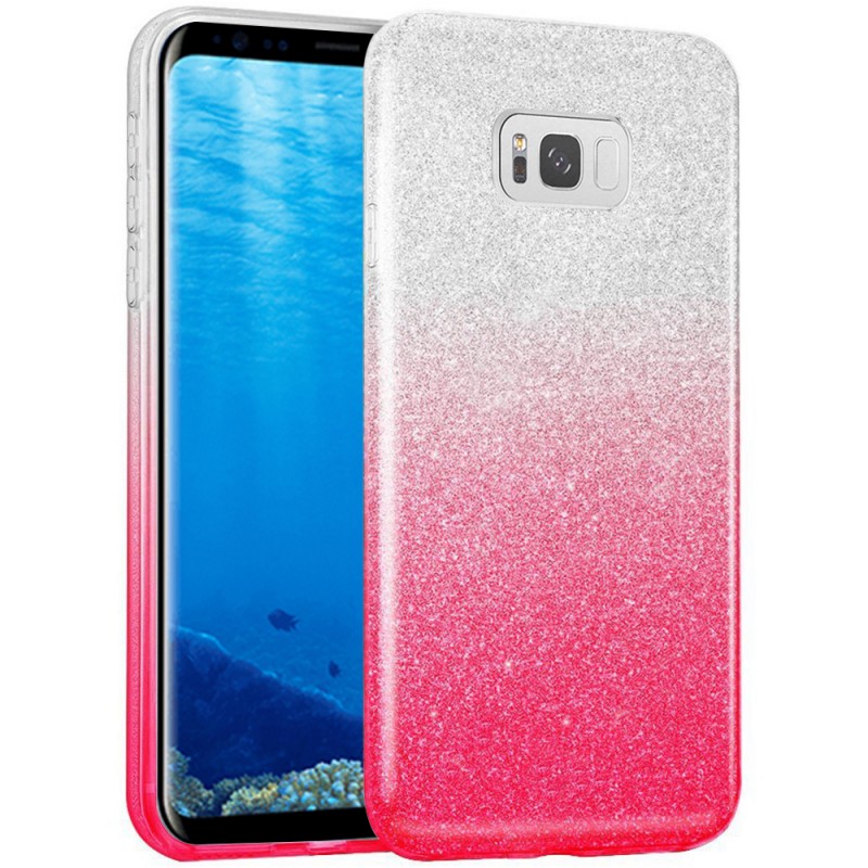 Husa Samsung Galaxy S8 Gradient Color TPU Sclipici - Roz