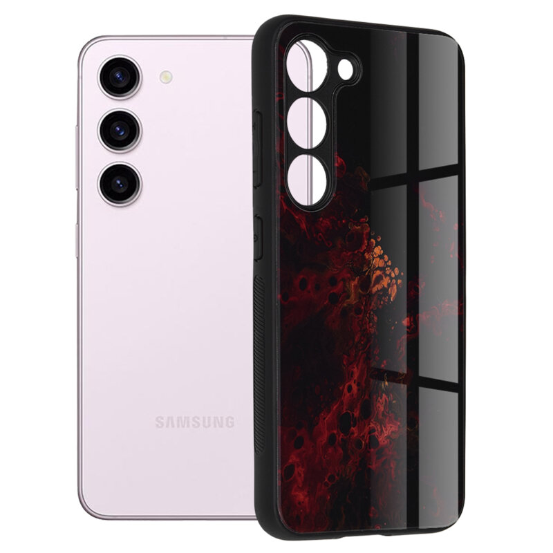Husa Samsung Galaxy S23 Techsuit Glaze, Red Nebula