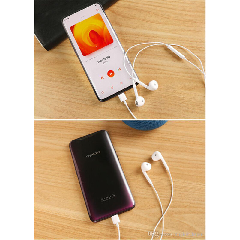 Casti stereo Type-C in-ear cu microfon Oppo MH147, alb, bulk