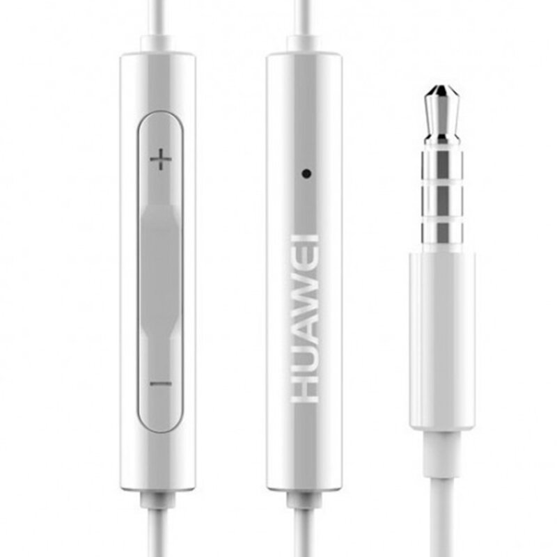Casti in-ear originale cu microfon Huawei AM115, blister, alb
