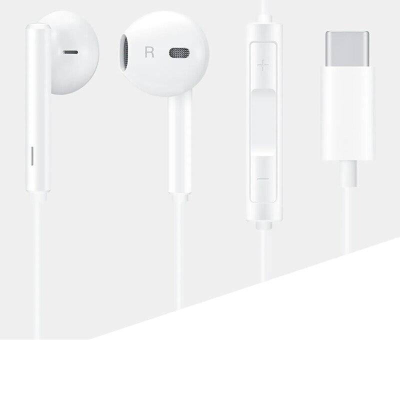 Casti audio Type-C cu fir Huawei CM33, alb, bulk