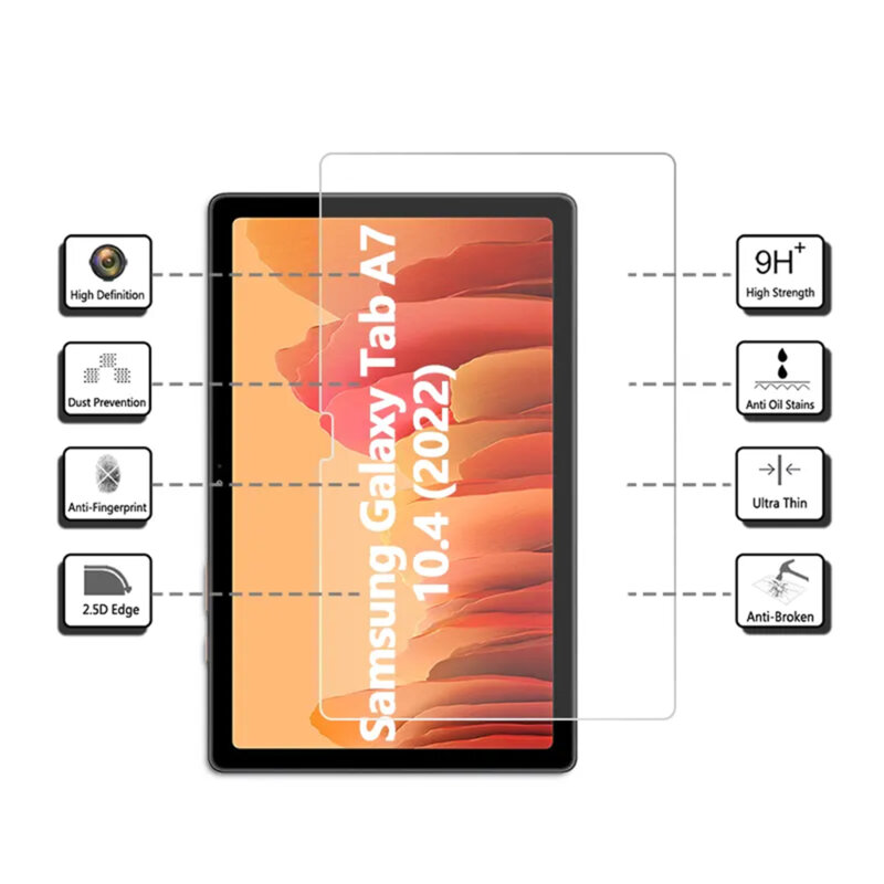Folie sticla Samsung Galaxy Tab A7 10.4 2020 T500/T505 Lito 9H Tempered Glass, transparenta