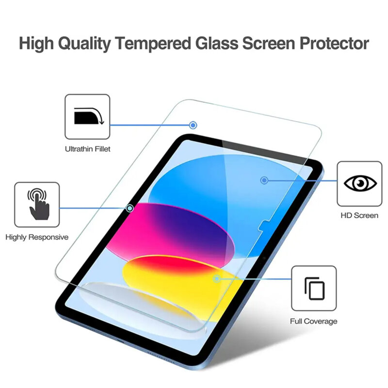 Folie sticla iPad 10 (2022) 10.9 Lito 9H Tempered Glass, transparenta