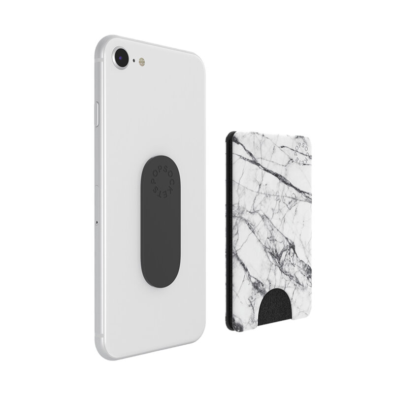 Popsockets original, PopWallet, White Marble