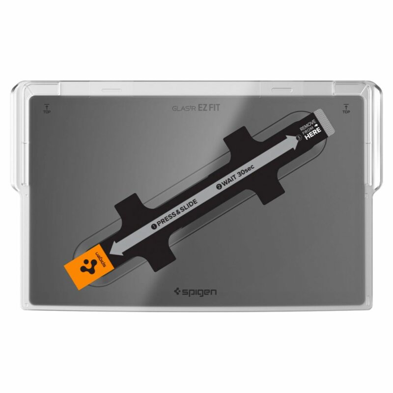 Folie display auto Tesla Model X 2022 / S 2021 Spigen Glas.tR EZ Fit, negru