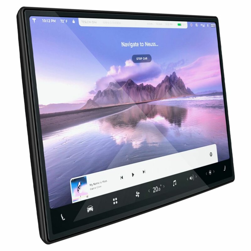 Folie display auto Tesla Model X 2022 / S 2021 Spigen Glas.tR EZ Fit, negru