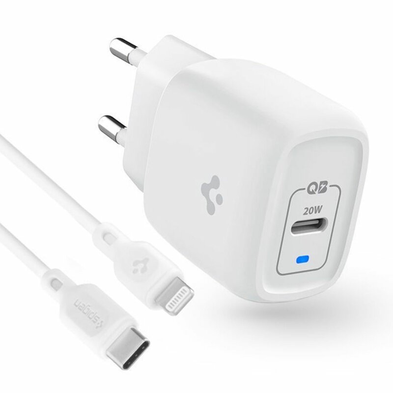 Incarcator priza Apple MFi PD20W + cablu iPhone Spigen, PE2C10CL