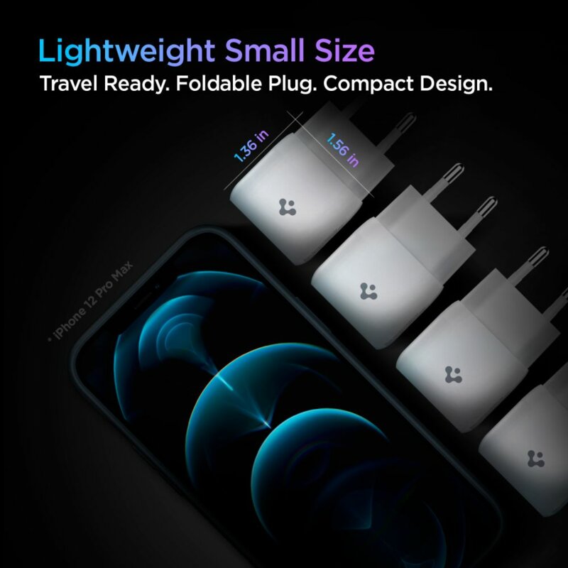 Incarcator priza Apple MFi PD20W + cablu iPhone Spigen, PE2C10CL