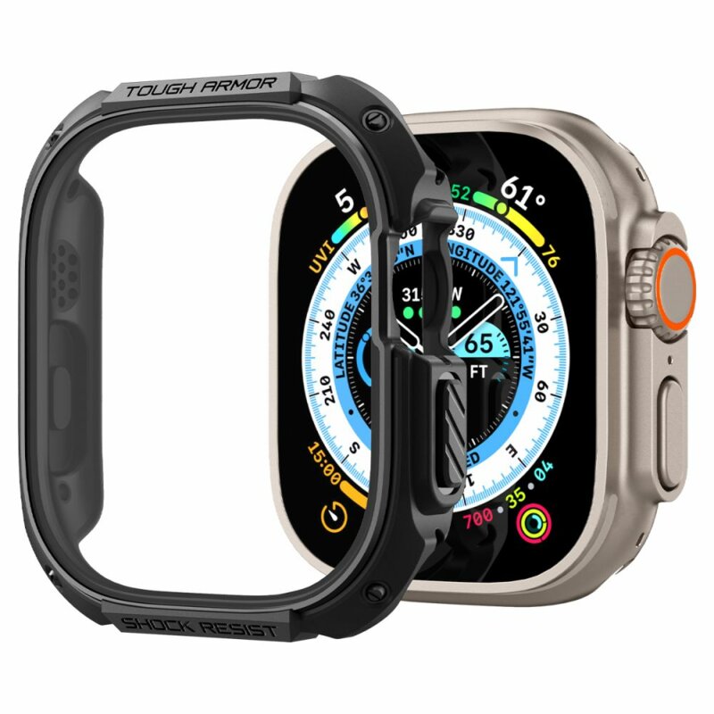 Husa Apple Watch Ultra Spigen Tough Armor, negru