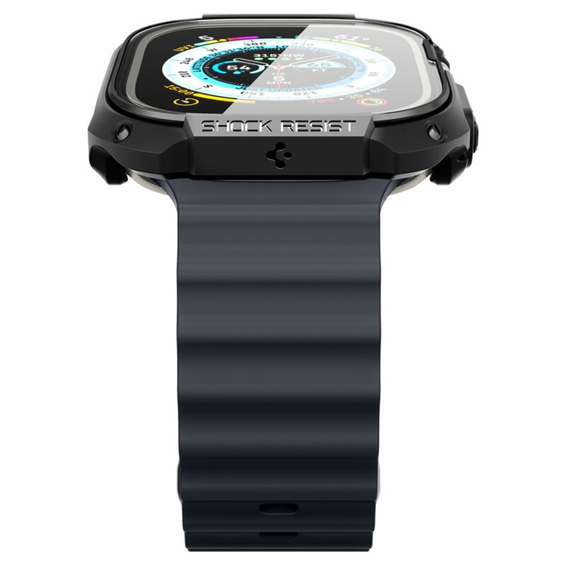 Husa Apple Watch Ultra Spigen Tough Armor, negru