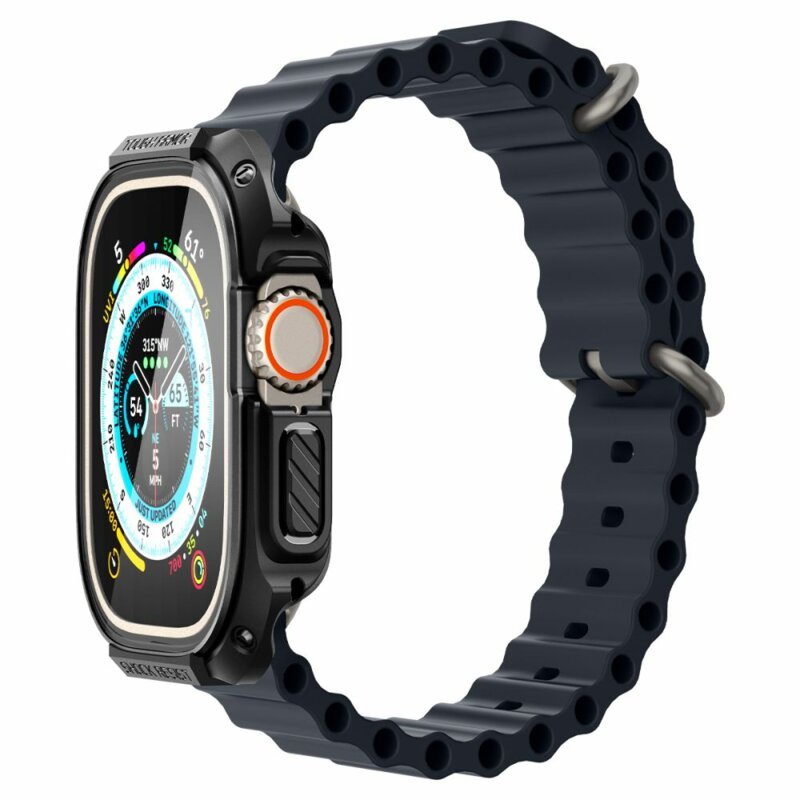 Husa Apple Watch Ultra Spigen Tough Armor, negru