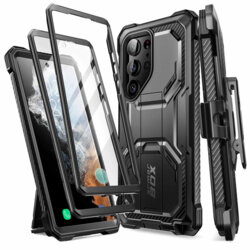 [Pachet 360°] Husa + folie Samsung Galaxy S23 Ultra I-Blason Armorbox, negru