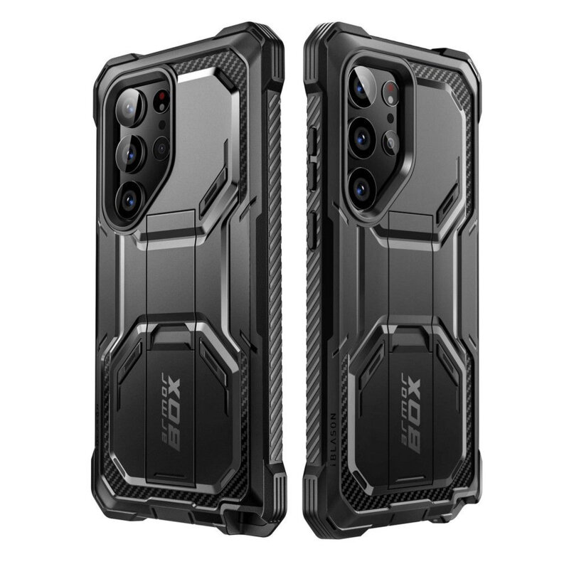 [Pachet 360°] Husa + folie Samsung Galaxy S23 Ultra I-Blason Armorbox, negru