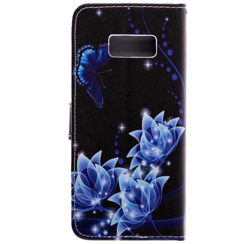 Husa Samsung Galaxy S8+, Galaxy S8 Plus Book Blue Flowers