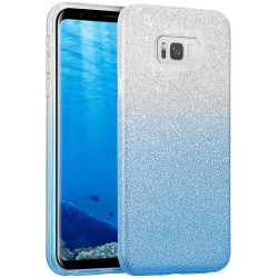 Husa Samsung Galaxy S8 Gradient Color TPU Sclipici - Albastru
