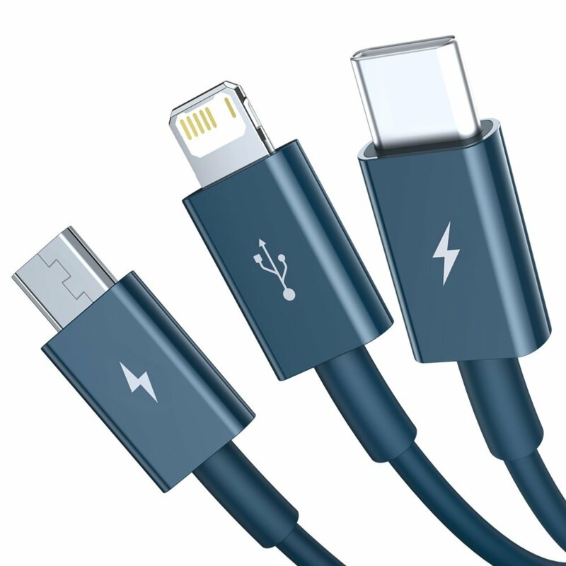 Cablu tip C, iPhone, Micro-USB 3.5A Baseus, 1.5m, CAMLTYS-03