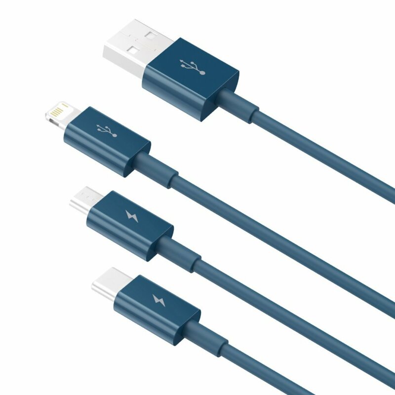 Cablu tip C, iPhone, Micro-USB 3.5A Baseus, 1.5m, CAMLTYS-03