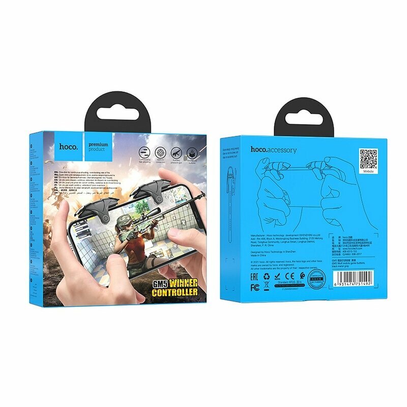 Butoane gaming tip trigger telefon Hoco GM5, negru