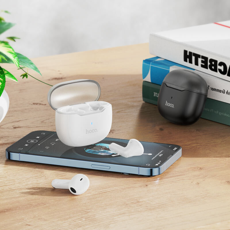 Casti half-in-ear Bluetooth TWS Noise-Cancelling Hoco EW29, alb
