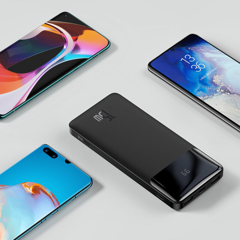 Baterie externa 10000mAh Baseus, 2xUSB, Type-C, Micro-USB, PPBD050001