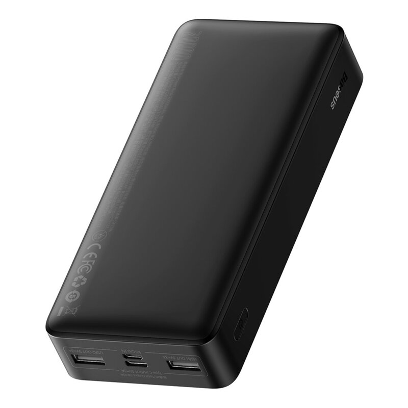 Baterie externa 20000mAh Baseus, 2xUSB, USB-C, Micro-USB, negru, PPBD050101